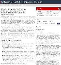 Online Tutorial: Verification and Validation in Engineering Simulation Online Tutorial: Verification and Validation in Engineering Simulation