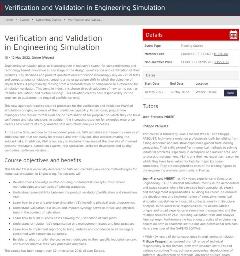 Online Tutorial: Verification and Validation in Engineering Simulation