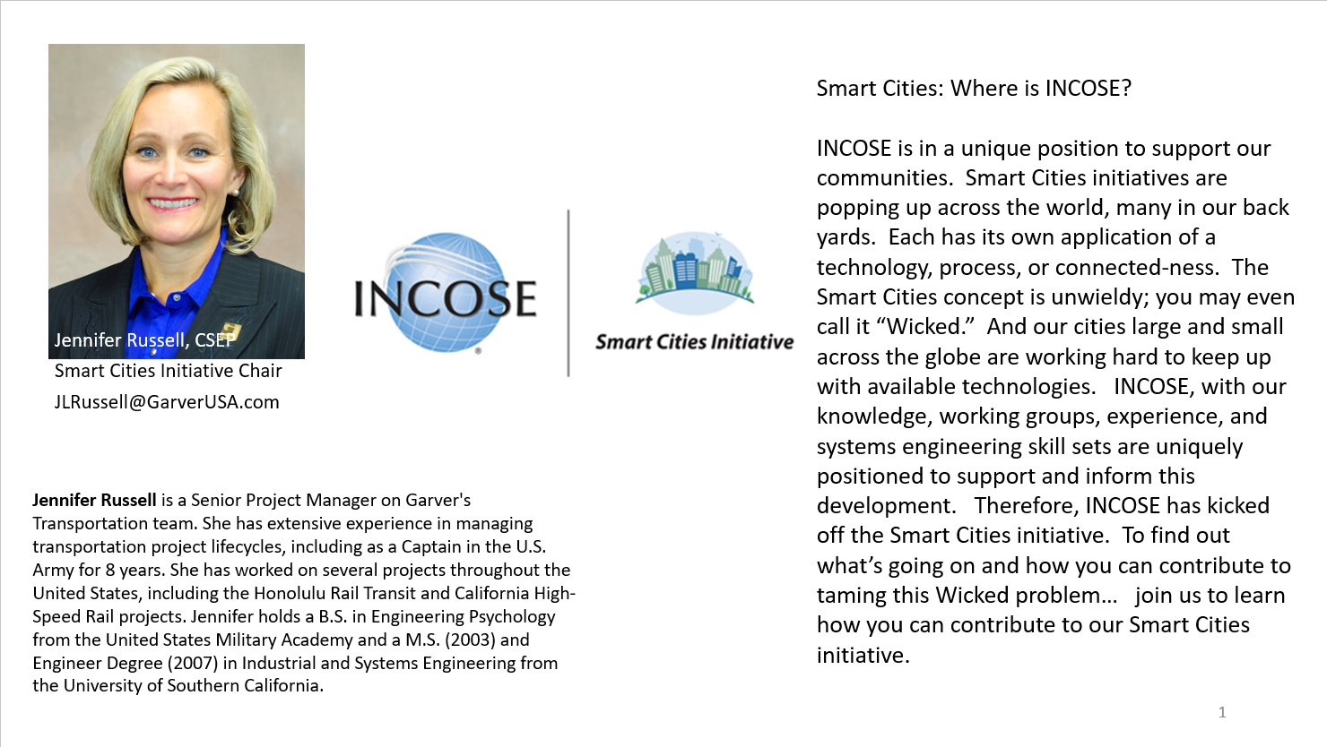 Abstract - Smart Cities: Where is INCOSE?