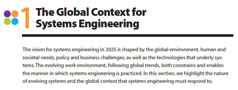 Excerpt from SE Vision 2025