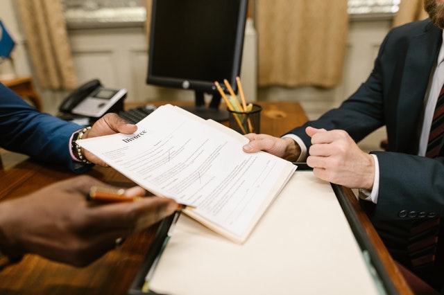 Image of a contract to be signed