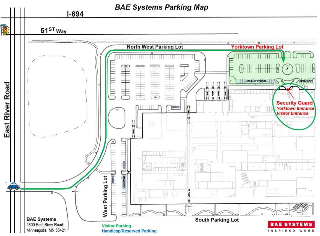 BAE Parking Map