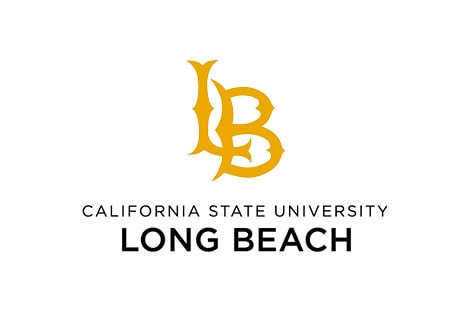 Modern logo of California State University Long Beach featuring the LB initials in gold.
