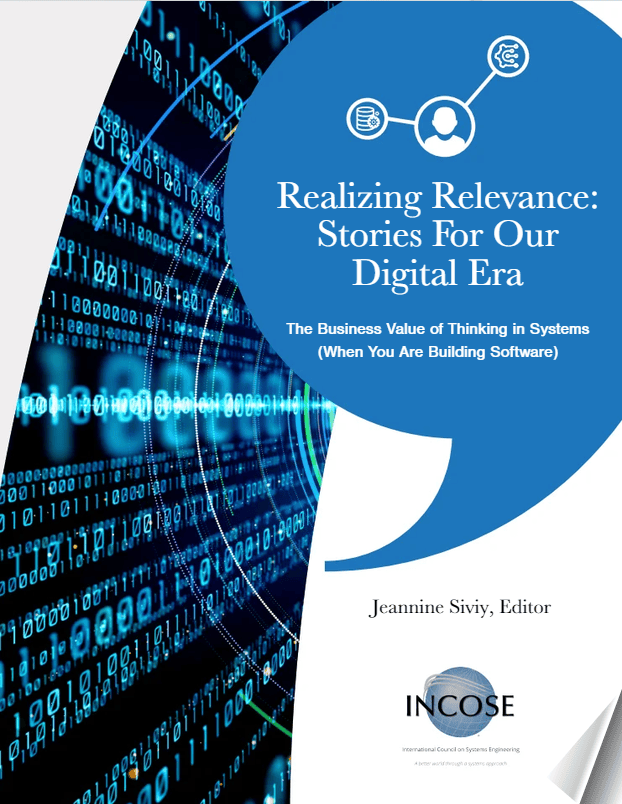Innovative digital systems book cover focusing on relevance and storytelling.