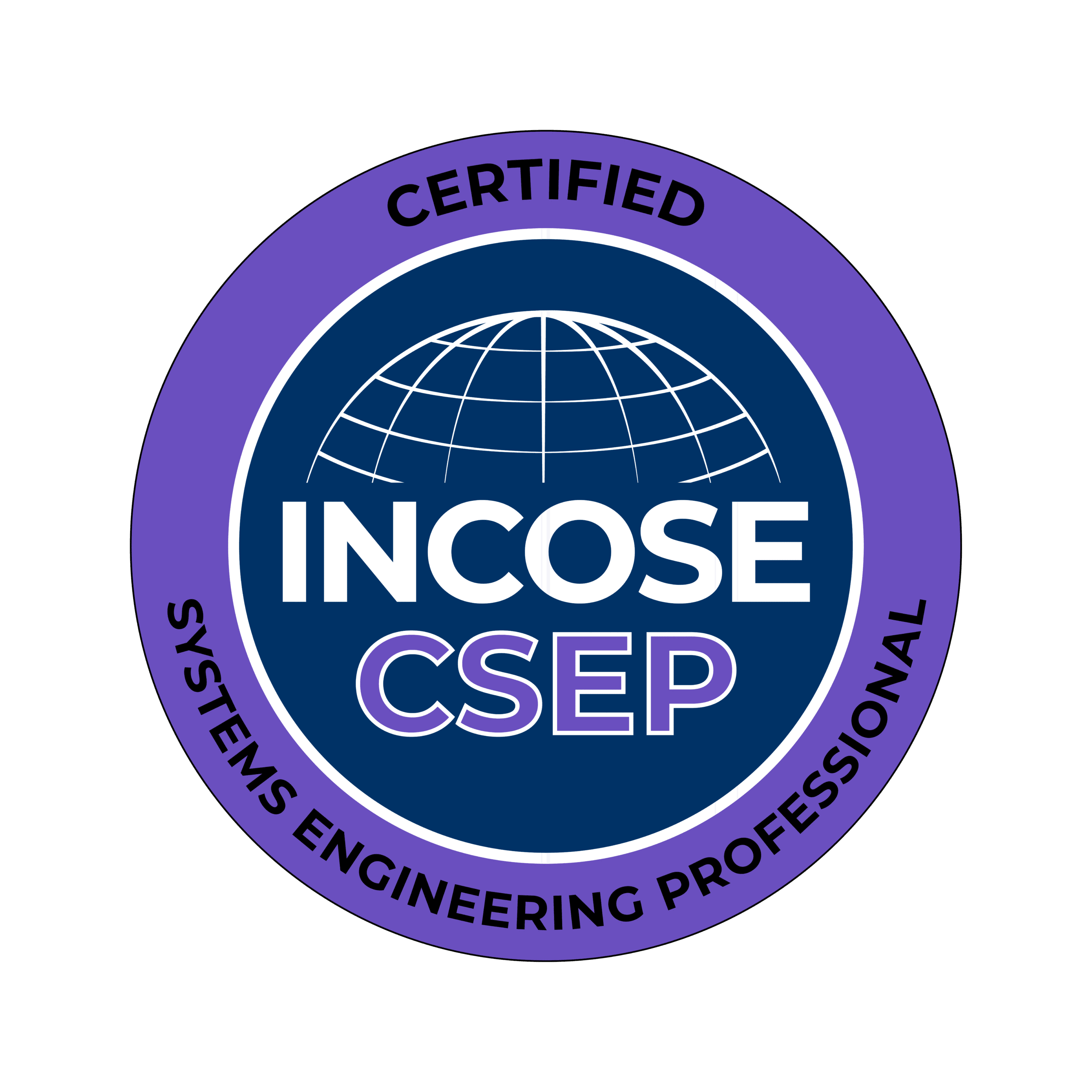 Certified INCOSE CSEP logo badge.